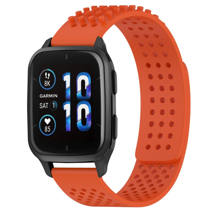 For Garmin Forerunner Sq2 20mm Holes Breathable 3D Dots Silicone Watch Band(Orange) - Watch Bands by PMC Jewellery | Online Shopping South Africa | PMC Jewellery