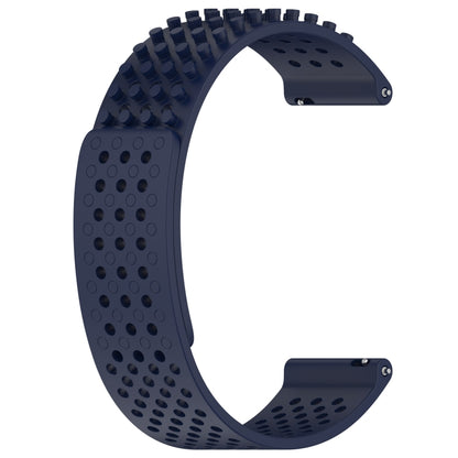 For Xiaomi Watch S2 46mm 22mm Holes Breathable 3D Dots Silicone Watch Band(Midnight Blue) - Watch Bands by PMC Jewellery | Online Shopping South Africa | PMC Jewellery