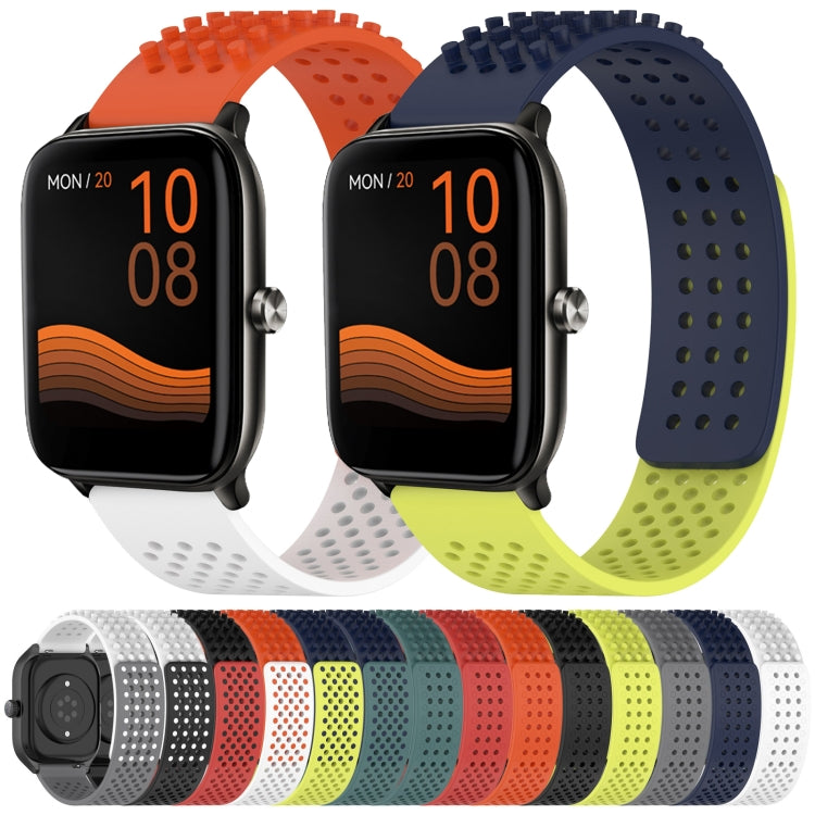 For Xiaomi MI Watch Color 2 22mm Holes Breathable 3D Dots Silicone Watch Band(Midnight Blue) - Watch Bands by PMC Jewellery | Online Shopping South Africa | PMC Jewellery