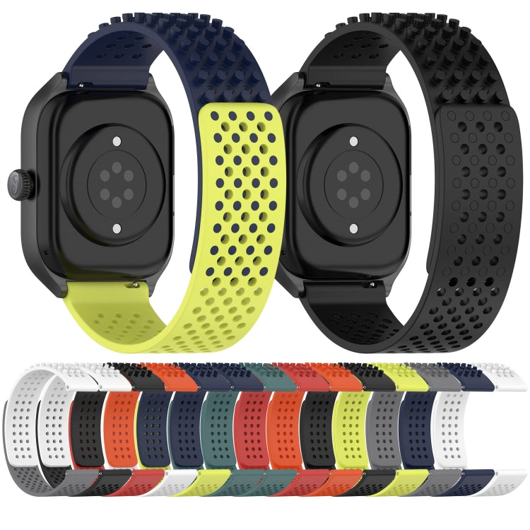 For Xiaomi Watch S2 46mm 22mm Holes Breathable 3D Dots Silicone Watch Band(Grey) - Watch Bands by PMC Jewellery | Online Shopping South Africa | PMC Jewellery