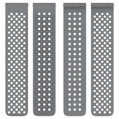 For Xiaomi Watch S2 46mm 22mm Holes Breathable 3D Dots Silicone Watch Band(White+Black) - Watch Bands by PMC Jewellery | Online Shopping South Africa | PMC Jewellery