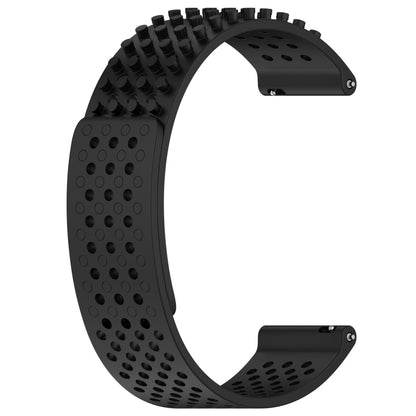 For Garmin Venu 2 22mm Holes Breathable 3D Dots Silicone Watch Band(Black) - Watch Bands by PMC Jewellery | Online Shopping South Africa | PMC Jewellery