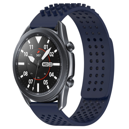 For Samsung Galaxy Watch3 45mm 22mm Holes Breathable 3D Dots Silicone Watch Band(Midnight Blue) - Watch Bands by PMC Jewellery | Online Shopping South Africa | PMC Jewellery