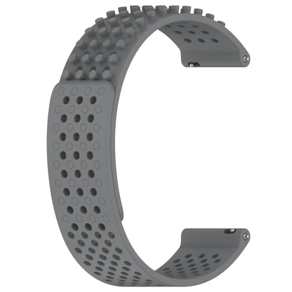 For Samsung Gear S3 Classic 22mm Holes Breathable 3D Dots Silicone Watch Band(Grey) - Watch Bands by PMC Jewellery | Online Shopping South Africa | PMC Jewellery