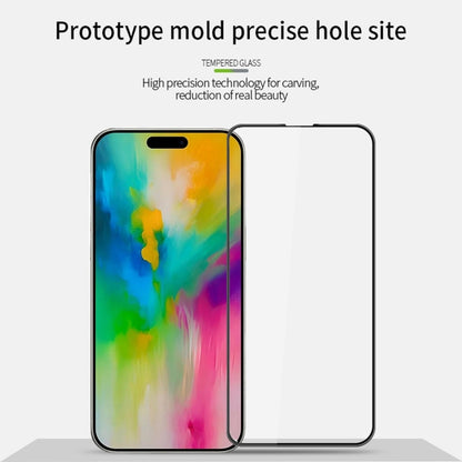 For iPhone 16 Plus MOFI 9H 3D Explosion-proof Curved Screen Tempered Glass Film(Black) - iPhone 16 Plus Tempered Glass by MOFI | Online Shopping South Africa | PMC Jewellery | Buy Now Pay Later Mobicred