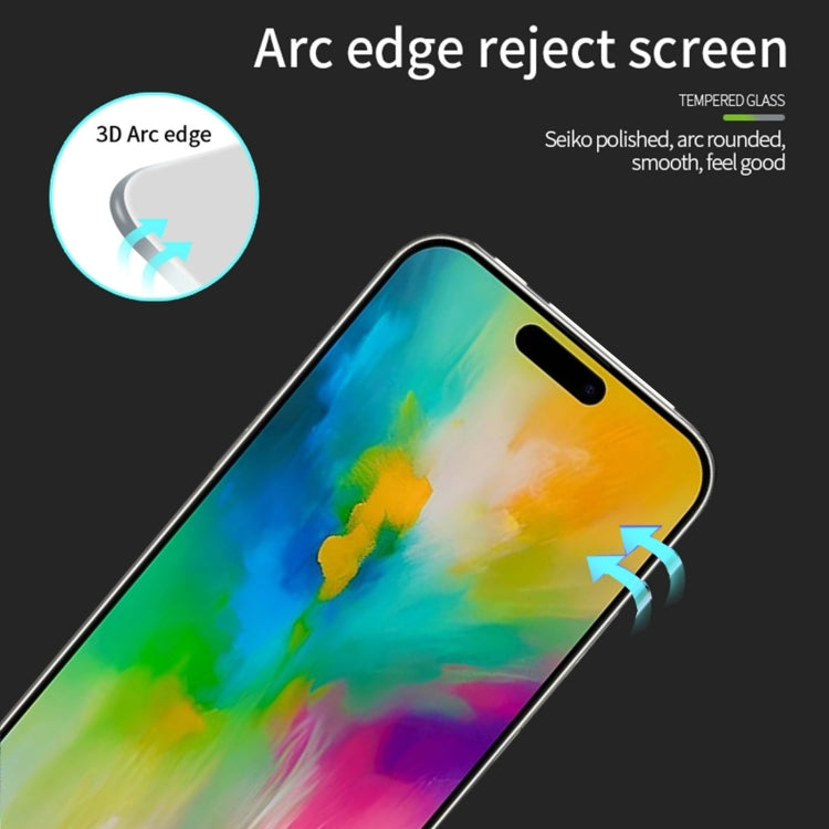 For iPhone 16 Pro MOFI 9H 3D Explosion-proof Curved Screen Tempered Glass Film(Black) - iPhone 16 Pro Tempered Glass by MOFI | Online Shopping South Africa | PMC Jewellery | Buy Now Pay Later Mobicred