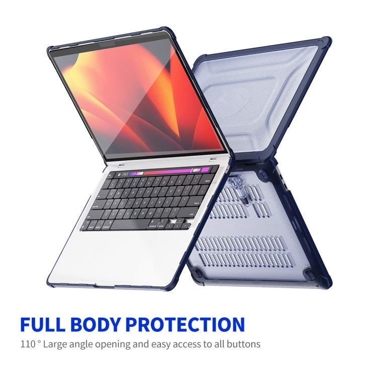 For MacBook Air 13.3 A2179/A2337 ENKAY Hat-Prince 3 in 1 Protective Bracket Case Cover Hard Shell with TPU Keyboard Film / PET Screen Protector, Version:US(Dark Blue) - MacBook Air Cases by ENKAY | Online Shopping South Africa | PMC Jewellery | Buy Now Pay Later Mobicred