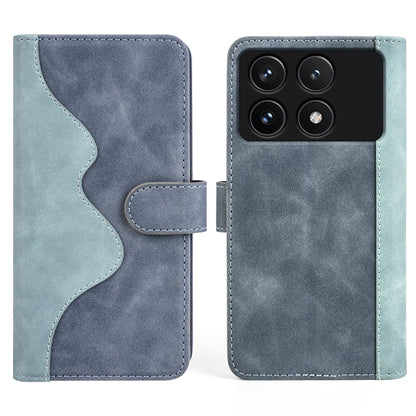 For Xiaomi Redmi K70 Stitching Horizontal Flip Leather Phone Case(Blue) - K70 Cases by PMC Jewellery | Online Shopping South Africa | PMC Jewellery | Buy Now Pay Later Mobicred