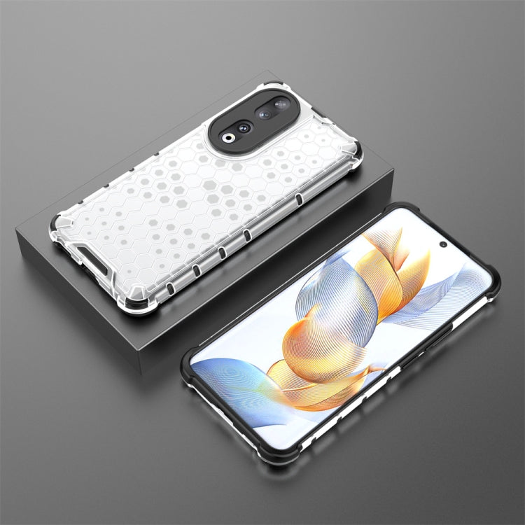 For Honor 90 Shockproof Honeycomb Phone Case(White) - Honor Cases by PMC Jewellery | Online Shopping South Africa | PMC Jewellery