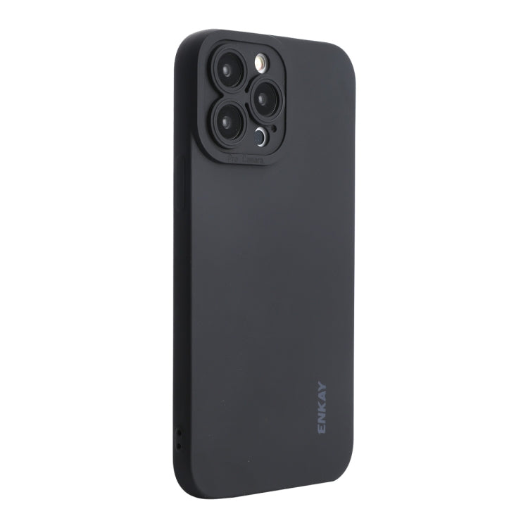 For iPhone 15 Pro Max ENKAY Liquid Silicone Soft Shockproof Phone Case(Black) - iPhone 15 Pro Max Cases by ENKAY | Online Shopping South Africa | PMC Jewellery | Buy Now Pay Later Mobicred