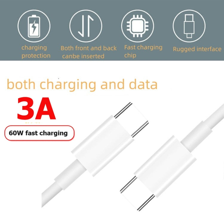 XJ-97 60W 3A USB-C / Type-C to Type-C Fast Charging Data Cable, Cable Length:0.3m - USB-C & Type-C Cable by PMC Jewellery | Online Shopping South Africa | PMC Jewellery | Buy Now Pay Later Mobicred