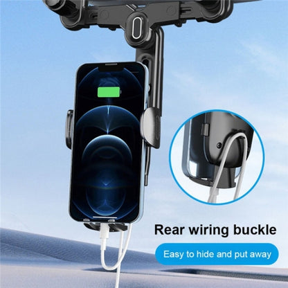 R009 Universal Vehicle Retractable Phone Clip Holder Car Rearview Mirror Cell Phone Mount(Green) - Car Holders by PMC Jewellery | Online Shopping South Africa | PMC Jewellery | Buy Now Pay Later Mobicred