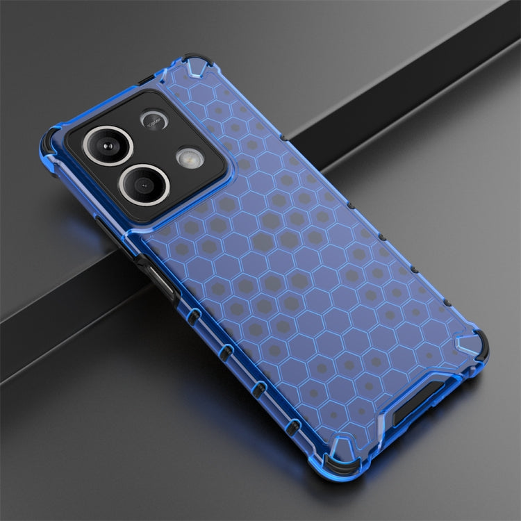 For Redmi Note 13 Shockproof Honeycomb Phone Case(Blue) - Note 13 Cases by PMC Jewellery | Online Shopping South Africa | PMC Jewellery | Buy Now Pay Later Mobicred