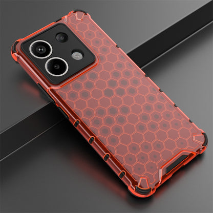 For Redmi Note 13 Pro 5G Shockproof Honeycomb Phone Case(Red) - Note 13 Pro Cases by PMC Jewellery | Online Shopping South Africa | PMC Jewellery