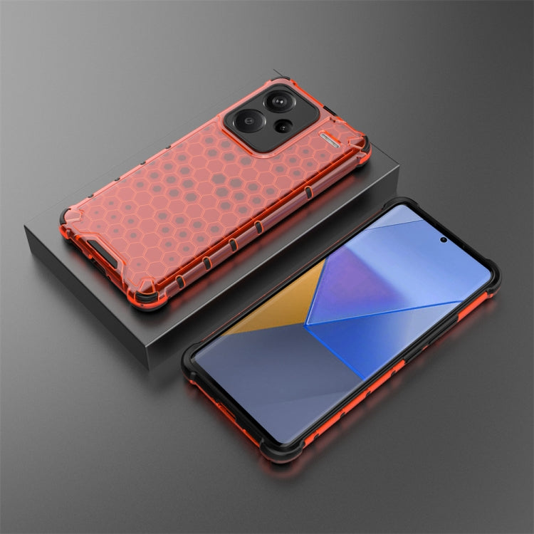 For Redmi Note 13 Pro+ Shockproof Honeycomb Phone Case(Red) - Note 13 Pro+ Cases by PMC Jewellery | Online Shopping South Africa | PMC Jewellery | Buy Now Pay Later Mobicred