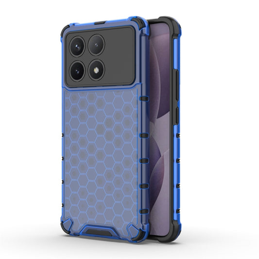 For Redmi K70 Shockproof Honeycomb Phone Case(Blue) - Xiaomi Cases by PMC Jewellery | Online Shopping South Africa | PMC Jewellery | Buy Now Pay Later Mobicred