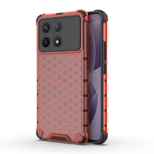 For Redmi K70 Pro Shockproof Honeycomb Phone Case(Red) - K70 Pro Cases by PMC Jewellery | Online Shopping South Africa | PMC Jewellery | Buy Now Pay Later Mobicred