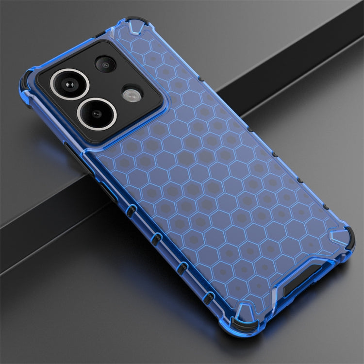 For Xiaomi Poco X6 Shockproof Honeycomb Phone Case(Blue) - Xiaomi Cases by PMC Jewellery | Online Shopping South Africa | PMC Jewellery | Buy Now Pay Later Mobicred