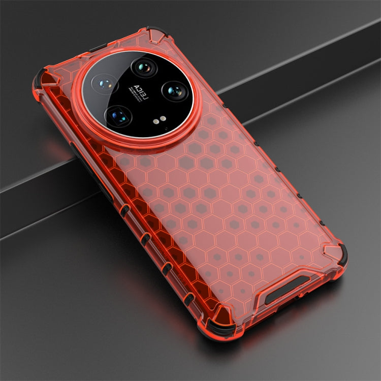 For Xiaomi 14 Ultra Shockproof Honeycomb Phone Case(Red) - 14 Ultra Cases by PMC Jewellery | Online Shopping South Africa | PMC Jewellery | Buy Now Pay Later Mobicred