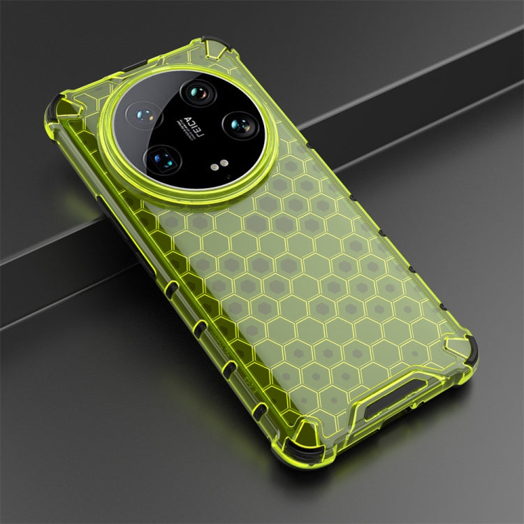 For Xiaomi 14 Ultra Shockproof Honeycomb Phone Case(Green) - 14 Ultra Cases by PMC Jewellery | Online Shopping South Africa | PMC Jewellery | Buy Now Pay Later Mobicred