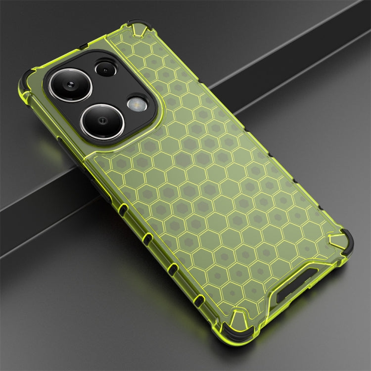 For Redmi Note 13 Pro 4G Shockproof Honeycomb Phone Case(Green) - Note 13 Pro Cases by PMC Jewellery | Online Shopping South Africa | PMC Jewellery | Buy Now Pay Later Mobicred