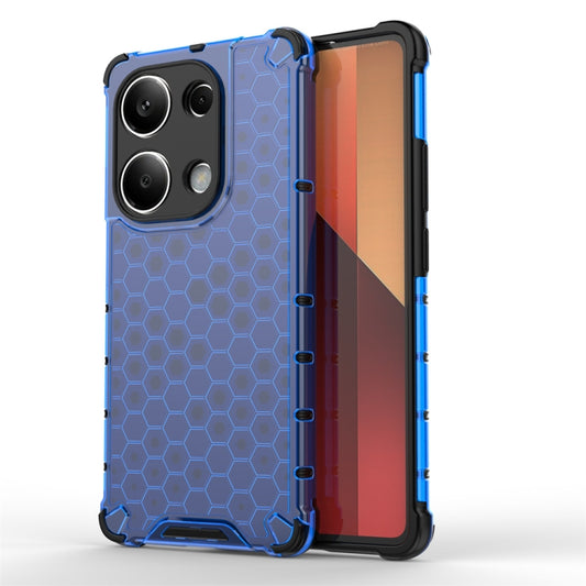 For Redmi Note 13 Pro 4G Shockproof Honeycomb Phone Case(Blue) - Note 13 Pro Cases by PMC Jewellery | Online Shopping South Africa | PMC Jewellery | Buy Now Pay Later Mobicred