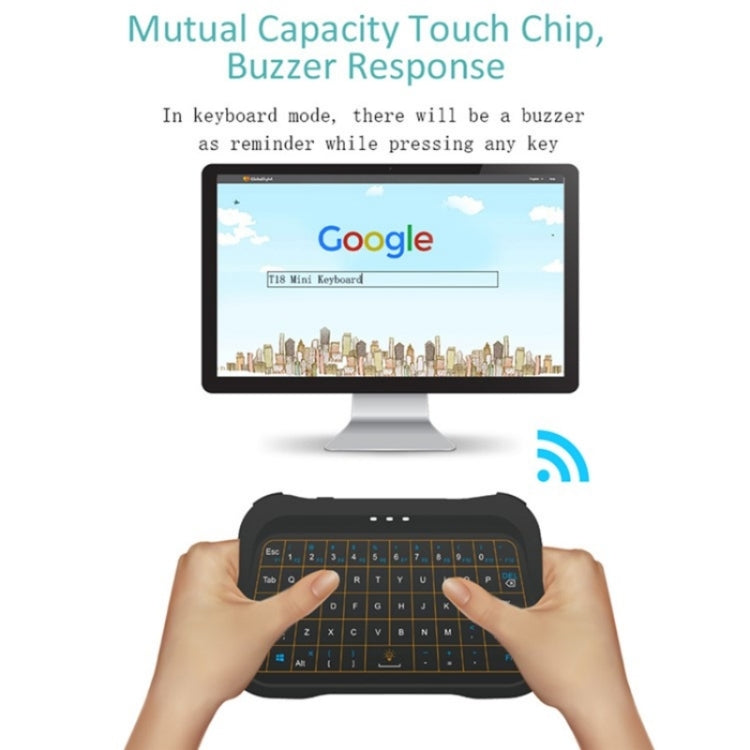 T18 Full Touch Screen 3 Colors Backlit Mute Mini Wireless Keyboard - Wireless Keyboard by PMC Jewellery | Online Shopping South Africa | PMC Jewellery | Buy Now Pay Later Mobicred