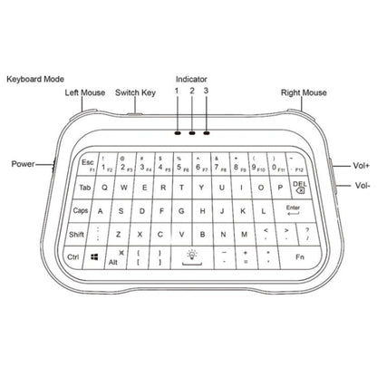 T18 Full Touch Screen 3 Colors Backlit Mute Mini Wireless Keyboard - Wireless Keyboard by PMC Jewellery | Online Shopping South Africa | PMC Jewellery | Buy Now Pay Later Mobicred