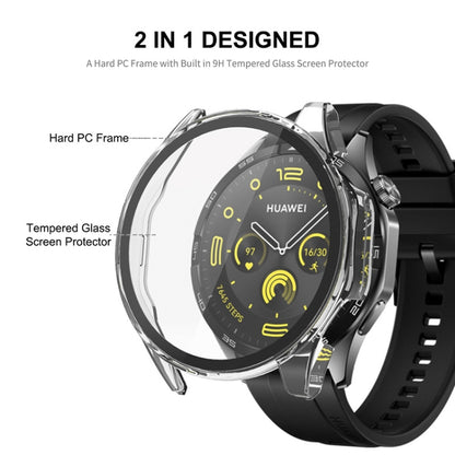 For Huawei Watch GT 4 46mm ENKAY Hat-Prince Full Coverage PC + Tempered Film Integrated Watch Protective Case(Transparent) - Watch Cases by ENKAY | Online Shopping South Africa | PMC Jewellery | Buy Now Pay Later Mobicred