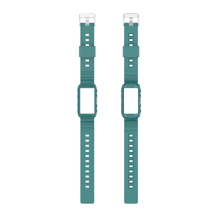 For Fitbit Charge 6 / 5 / 4 / 3 Armor Integrated TPU Watch Band(Pine Green) - Watch Bands by PMC Jewellery | Online Shopping South Africa | PMC Jewellery | Buy Now Pay Later Mobicred