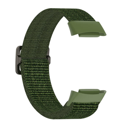 For Fitbit Charge 6 Elastic Nylon Braid Watch Band(Army Green) - Watch Bands by PMC Jewellery | Online Shopping South Africa | PMC Jewellery | Buy Now Pay Later Mobicred