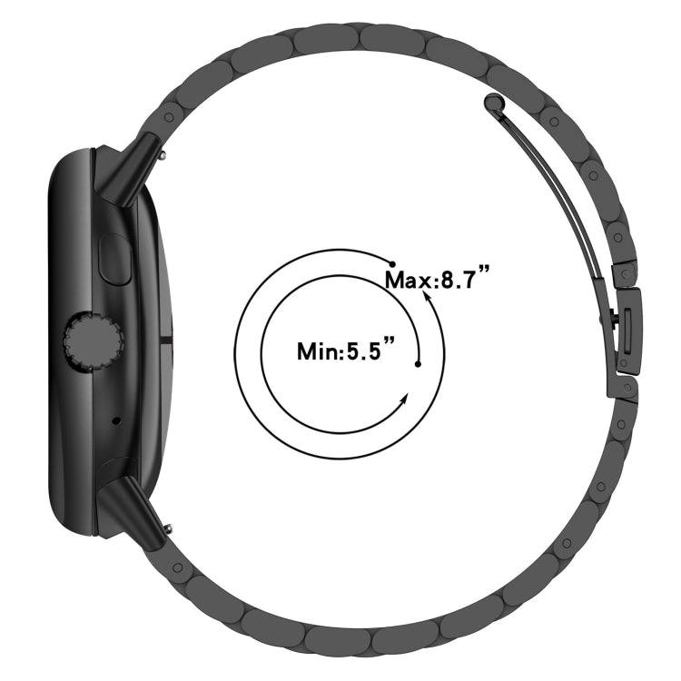 For Google Pixel Watch 2 Three Bead Stainless Steel Metal Watch Band(Black) - free shipping - PMC TechLife - Order now!