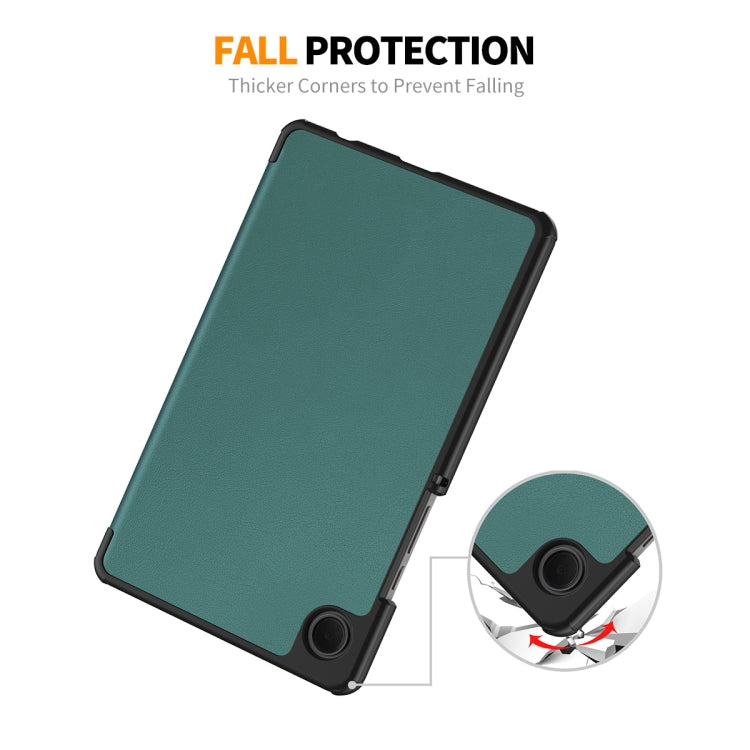 For Samsung Galaxy Tab A9 8.7 ENKAY Tri-fold Custer Texture Leather Smart Tablet Case(Dark Blue) - free shipping - PMc TechLife - Order now!