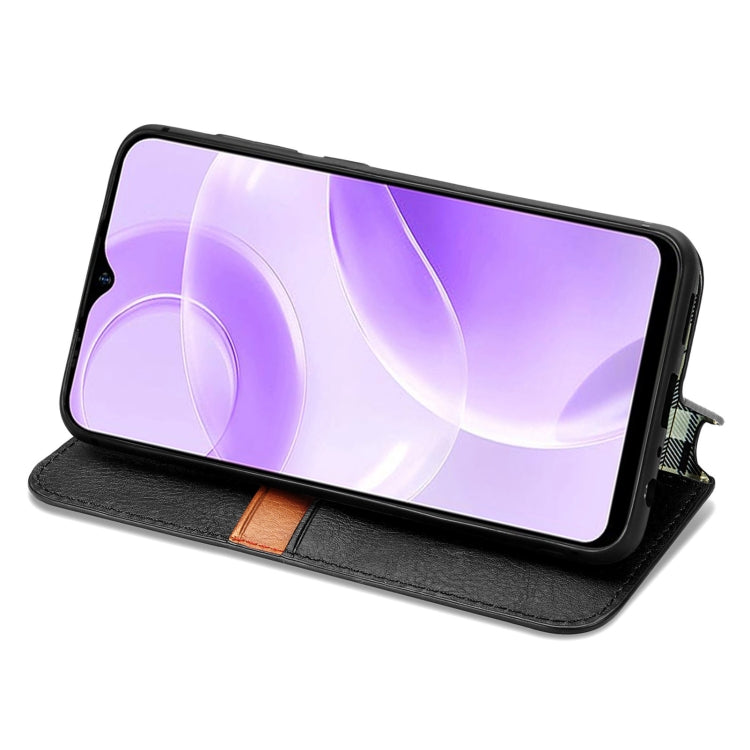 For Ulefone Note 15 Cubic Grid Pressed Magnetic Leather Phone Case(Black) - Ulefone Cases by PMC Jewellery | Online Shopping South Africa | PMC Jewellery | Buy Now Pay Later Mobicred