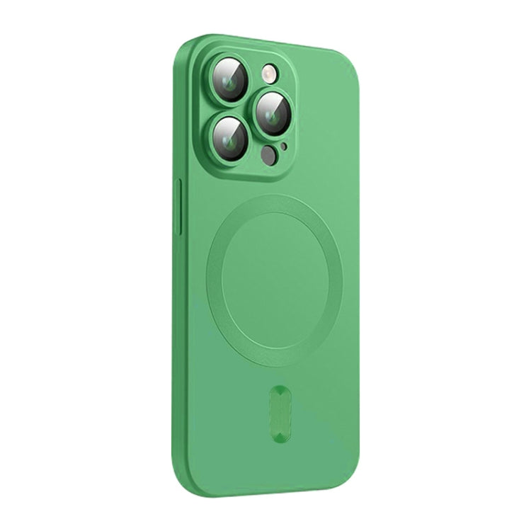 For iPhone 15 Pro Max ENKAY MagSafe Matte TPU Phone Case with Lens Film(Green) - iPhone 15 Pro Max Cases by ENKAY | Online Shopping South Africa | PMC Jewellery | Buy Now Pay Later Mobicred