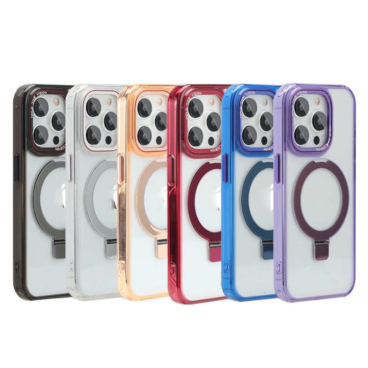 For iPhone 13 Starlink Stand Clear Magsafe Phone Case(Purple) - iPhone 13 Cases by PMC Jewellery | Online Shopping South Africa | PMC Jewellery