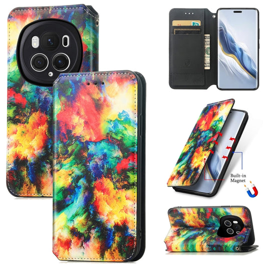 For Honor Magic6 Pro CaseNeo Colorful Magnetic Leather Phone Case(Colorful Cloud) - Honor Cases by PMC Jewellery | Online Shopping South Africa | PMC Jewellery | Buy Now Pay Later Mobicred