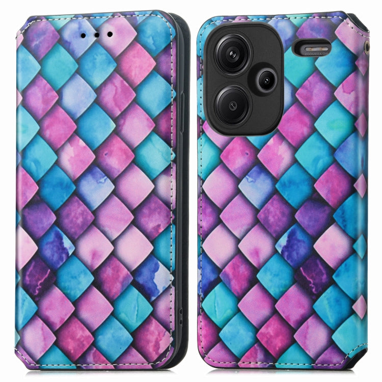 For Xiaomi Redmi Note 13 Pro+ CaseNeo Colorful Magnetic Leather Phone Case(Purple Scales) - Note 13 Pro+ Cases by PMC Jewellery | Online Shopping South Africa | PMC Jewellery | Buy Now Pay Later Mobicred