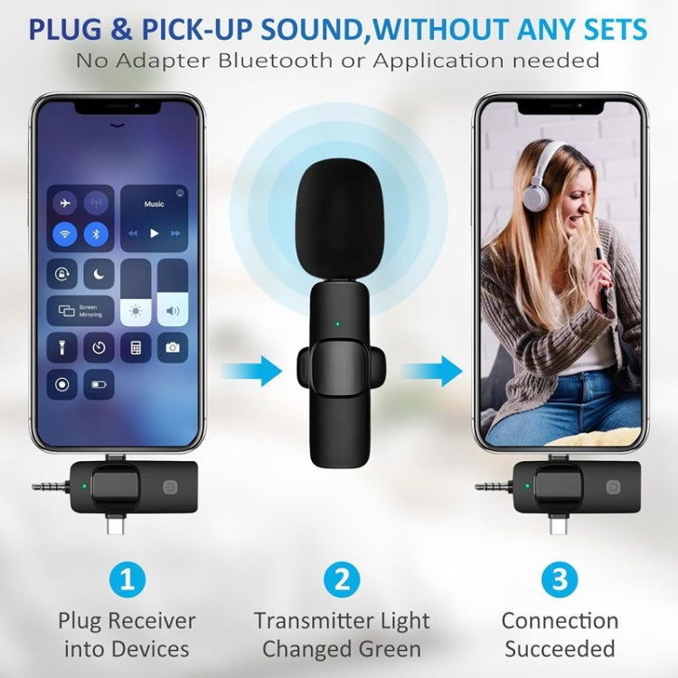 3 in 1 Wireless Lavalier Microphones for iPhone / Android - Microphone by PMC TechLife | Online Shopping South Africa | PMC TechLife