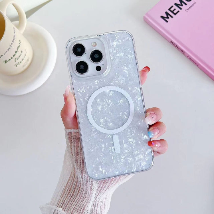 For iPhone 13 Pro Shell Texture MagSafe TPU Phone Case(White) - iPhone 13 Pro Cases by PMC Jewellery | Online Shopping South Africa | PMC Jewellery