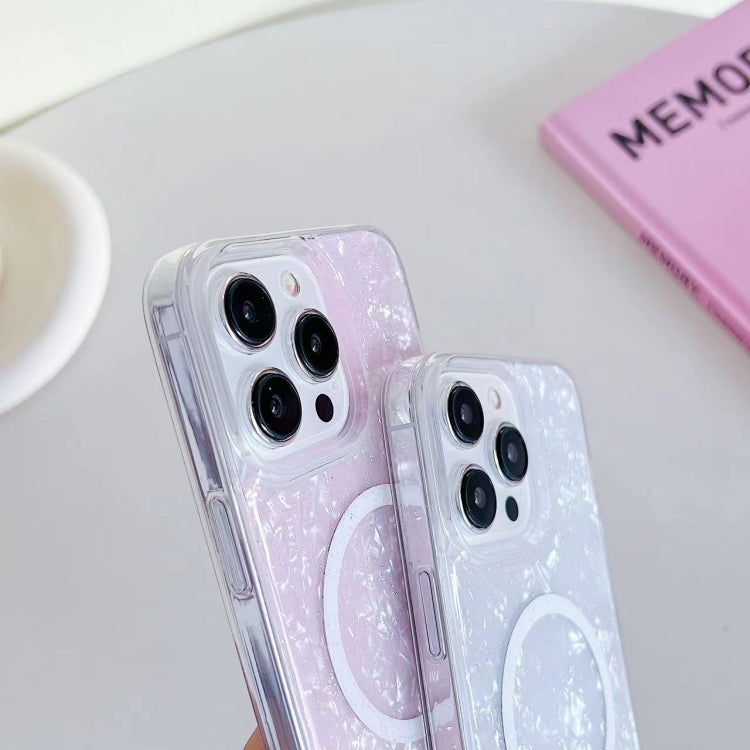 For iPhone 14 Plus Shell Texture MagSafe TPU Phone Case(Dazzling) - iPhone 14 Plus Cases by PMC Jewellery | Online Shopping South Africa | PMC Jewellery