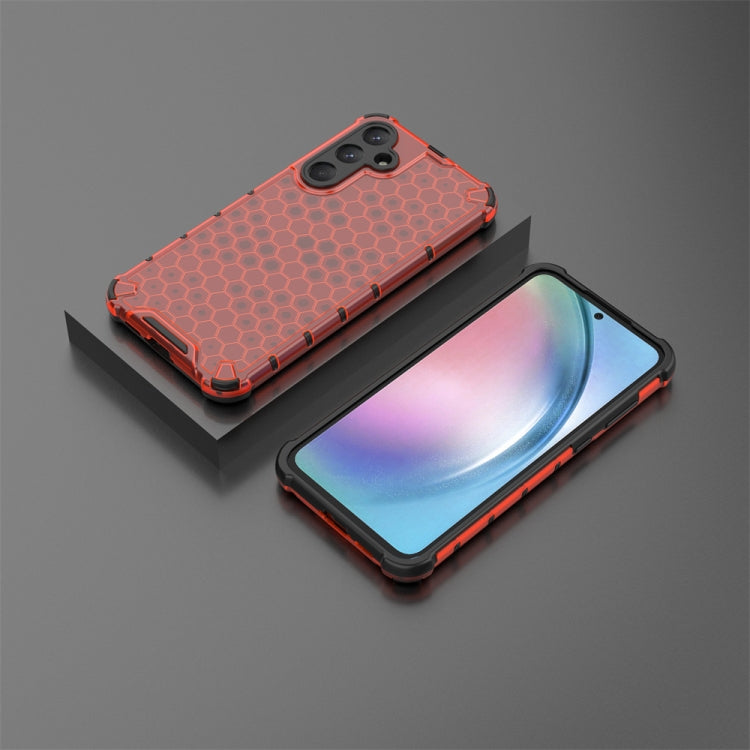 For Samsung Galaxy A55 Shockproof Honeycomb Phone Case(Red) - Galaxy Phone Cases by PMC Jewellery | Online Shopping South Africa | PMC Jewellery