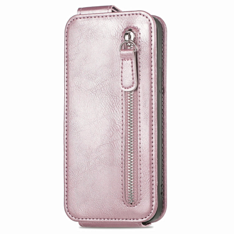 For Honor Magic6 Pro Zipper Wallet Vertical Flip Leather Phone Case(Pink) - Honor Cases by PMC Jewellery | Online Shopping South Africa | PMC Jewellery | Buy Now Pay Later Mobicred