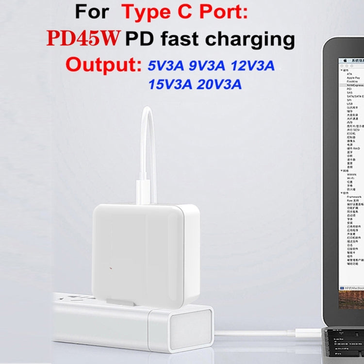 GAN 65W PD45W Dual Type-C+QC3.0 USB Multi Compatible Laptop Adapter EU + US Plug Black - Power Supply by PMC TechLife | Online Shopping South Africa | PMC TechLife | Buy Now Pay Later Mobicred
