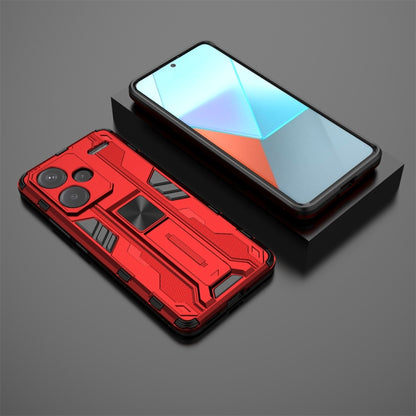 For Redmi Note 13 Pro 5G Supersonic Armor PC Hybrid TPU Phone Case(Red) - Note 13 Pro Cases by PMC Jewellery | Online Shopping South Africa | PMC Jewellery | Buy Now Pay Later Mobicred