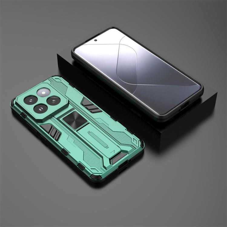 For Xiaomi 14 Pro Supersonic Armor PC Hybrid TPU Phone Case(Green) - 14 Pro Cases by PMC TechLife | Online Shopping South Africa | PMC TechLife | Buy Now Pay Later Mobicred