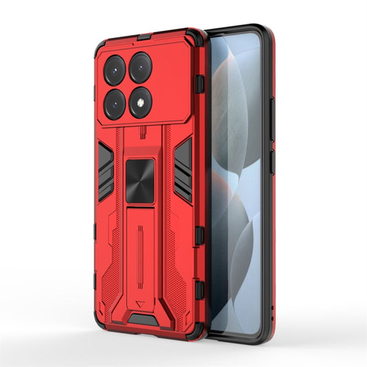 For Xiaomi Poco X6 Pro Supersonic Armor PC Hybrid TPU Phone Case(Red) - Xiaomi Cases by PMC Jewellery | Online Shopping South Africa | PMC Jewellery | Buy Now Pay Later Mobicred