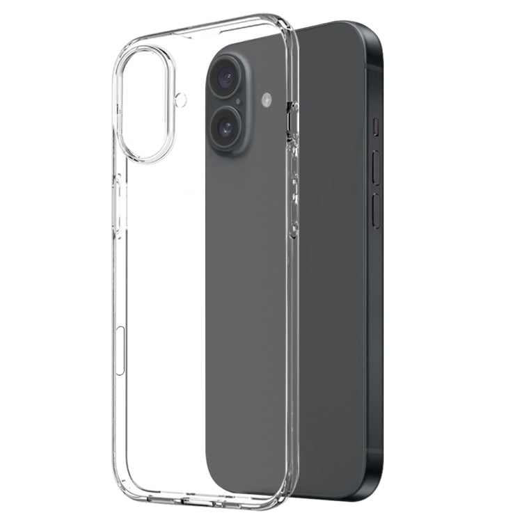 For iPhone 16 Plus NORTHJO 3 in 1 TPU Phone Case with Screen Film and Lens Film(Clear) - iPhone 16 Plus Cases by NORTHJO | Online Shopping South Africa | PMC Jewellery | Buy Now Pay Later Mobicred