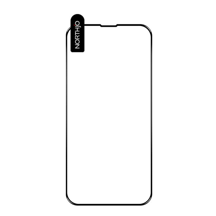For iPhone 16e NORTHJO A++ Screen Protector Full Glue Silk Printing Tempered Glass Film(Black) - free shipping - PMC TechLife - Order now!