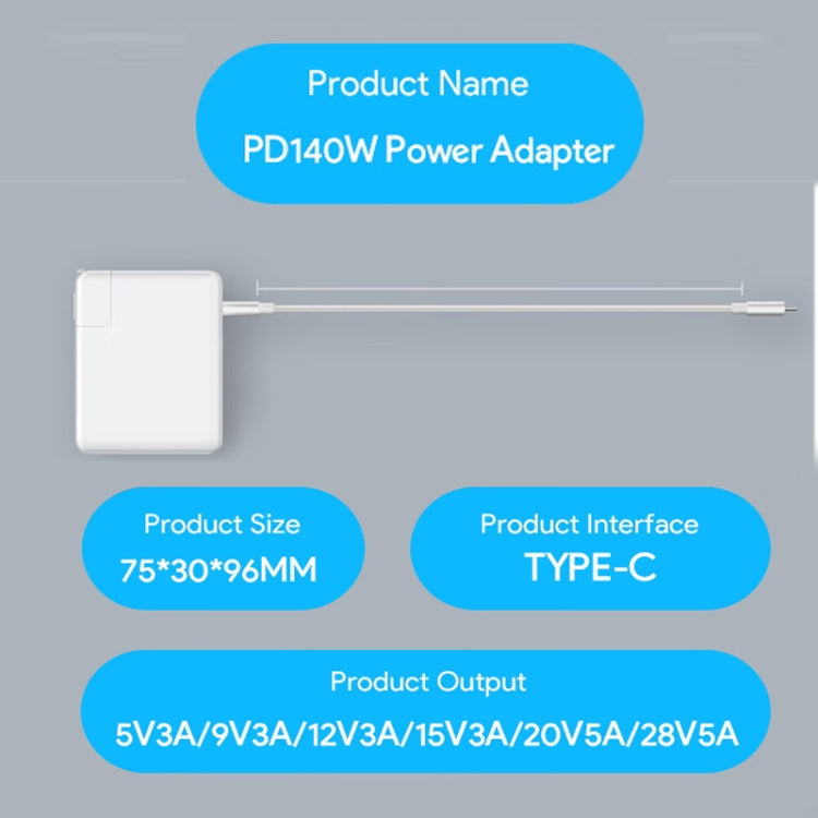 PD3.1 140W USB-C PD Laptop Power Adapter for Apple M1 / M2 MacBook Series UK Plug - Cable & Adapter by PMC Jewellery | Online Shopping South Africa | PMC Jewellery | Buy Now Pay Later Mobicred